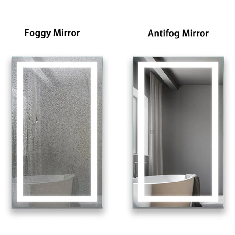 Hotel Salon Bath Defogger LED Backlit Illuminated Bathroom Mirror