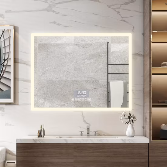 Fabricant de miroir de coiffeuse de maquillage de salle de bains à LED en gros