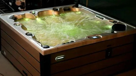 Sunrans Baignoire Acrylique Whirlpool Massage Swim SPA Piscine 6 Personnes en Plein Air de Haute Qualité Luxe Hydro USA Balboa Hot Tub pour Jardin